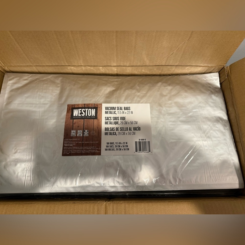 Weston® Vacuum Sealer/Sous Vide Bags 11.5 in x 22 in, 100 Pre-Cut Bags